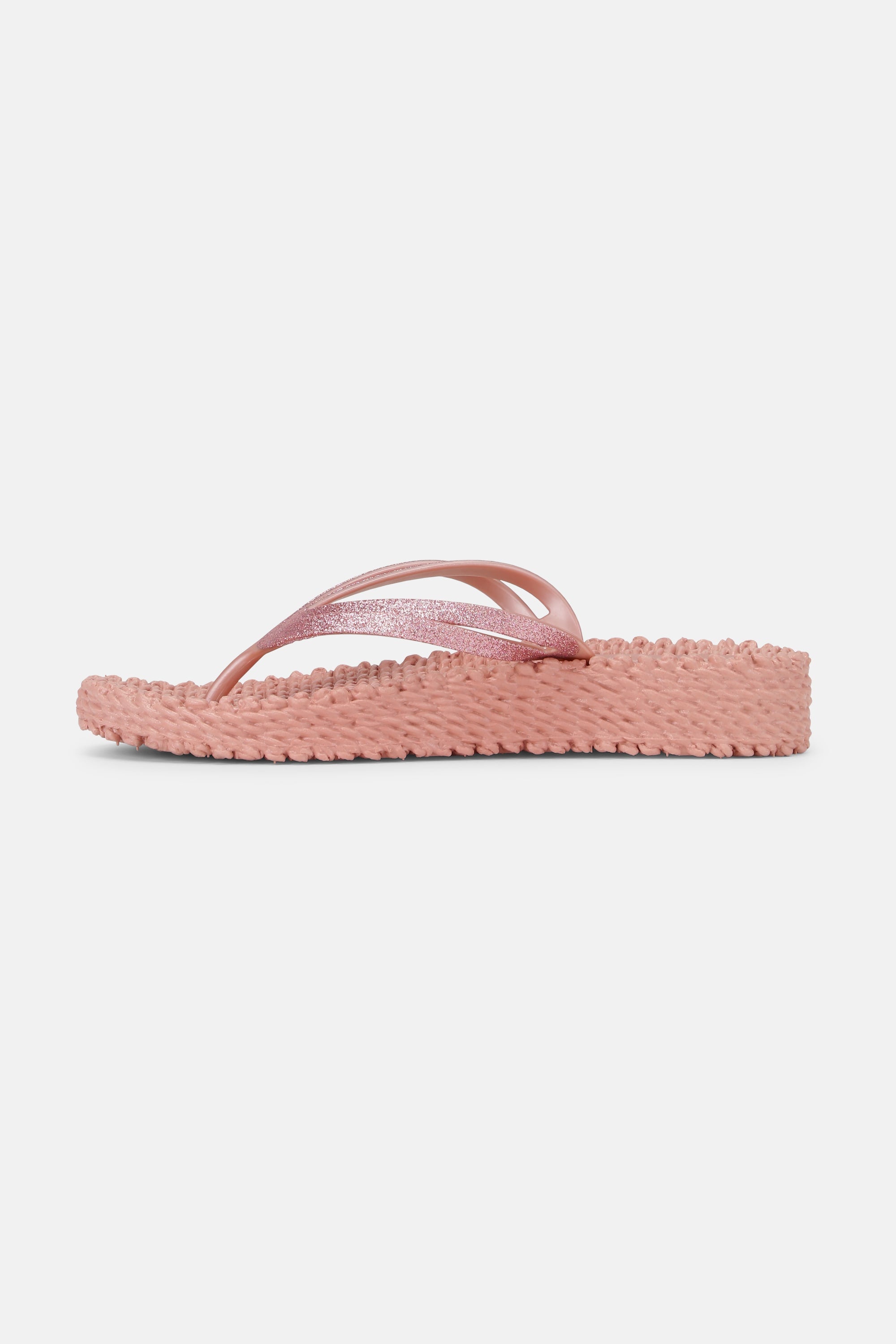 Platform Flip-flops Glitter - Misty Rose